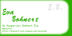 eva bohnert business card