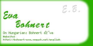 eva bohnert business card